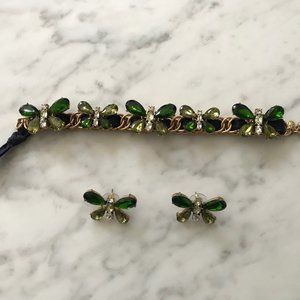Ann Taylor Butterfly Earrings and Bracelet